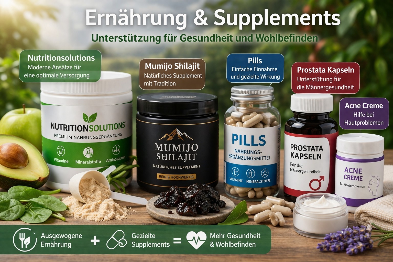 Ernährung und Supplements: Unterstützung für Gesundheit und Wohlbefinden